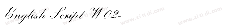 English Script W02字体转换
